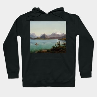 Lake Wakatipu with Mount Earnslaw, Middle Island, New Zealand by Eugène von Guérard Hoodie